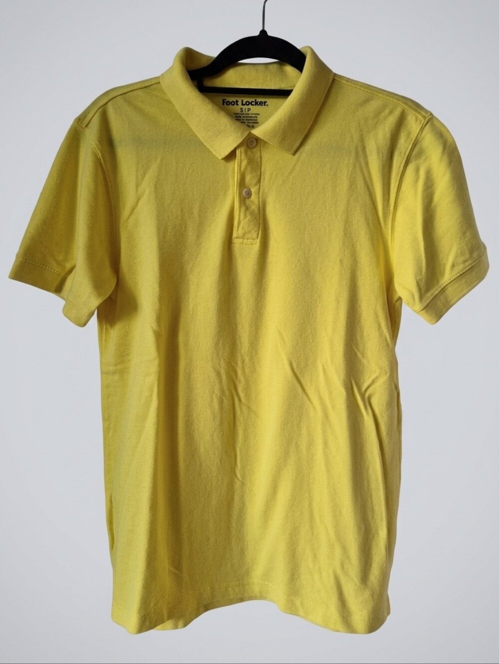 Foot Locker Yellow Men's Pique Polo Shirt - Size Small